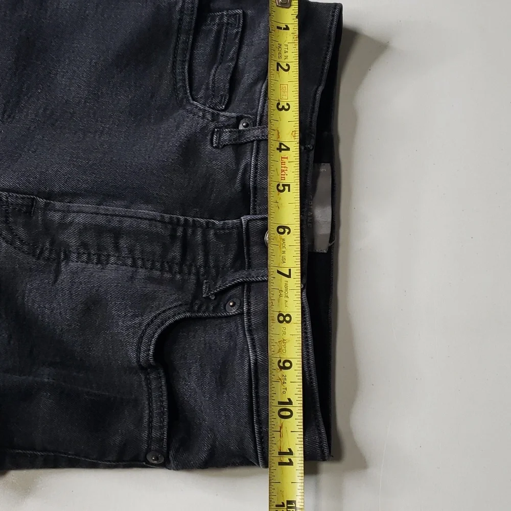 Everlane The Authentic Stretch High Rise Skinny Jeans Size 25 Cotton Modal Black